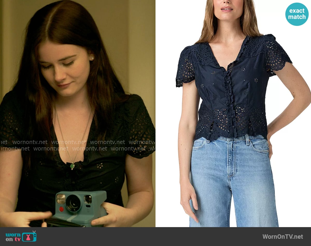 Paige Quinta Top worn by Caroline Shaw (Harlow Jane) on The Five Star Weekend