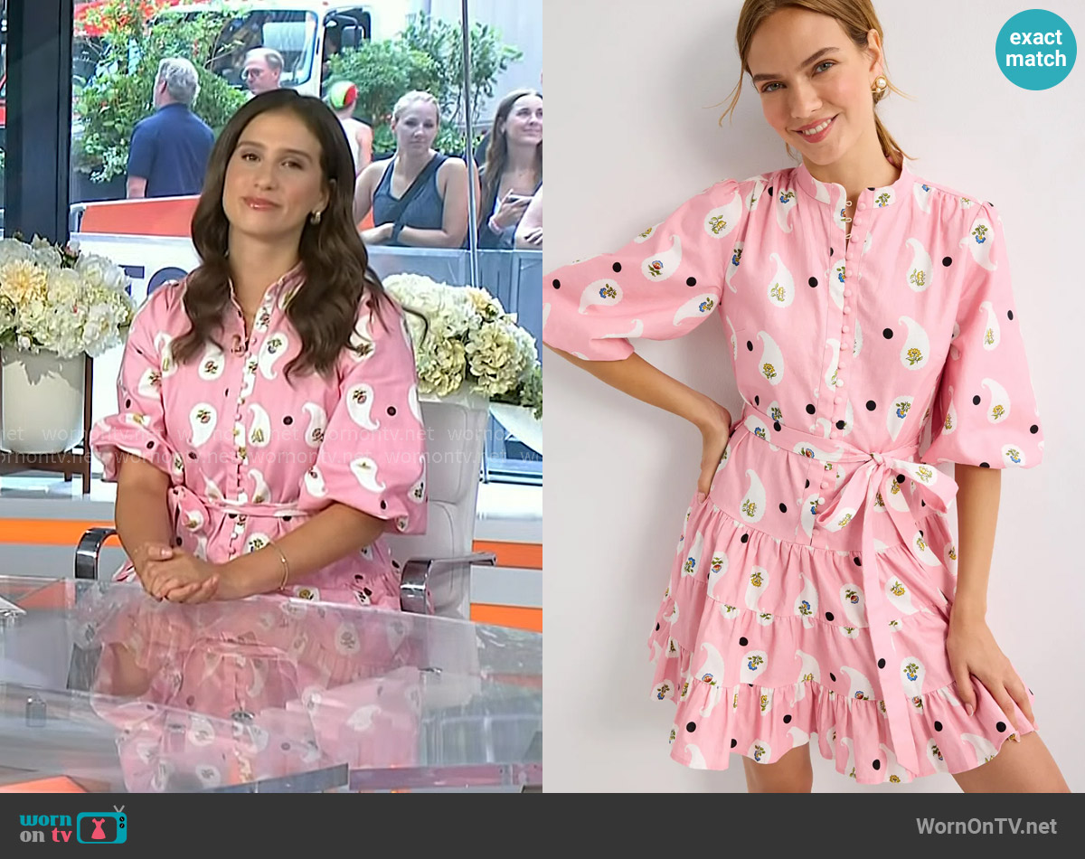 Palm Noosa Ruba Mini Dress worn by Angie Lassman on Today