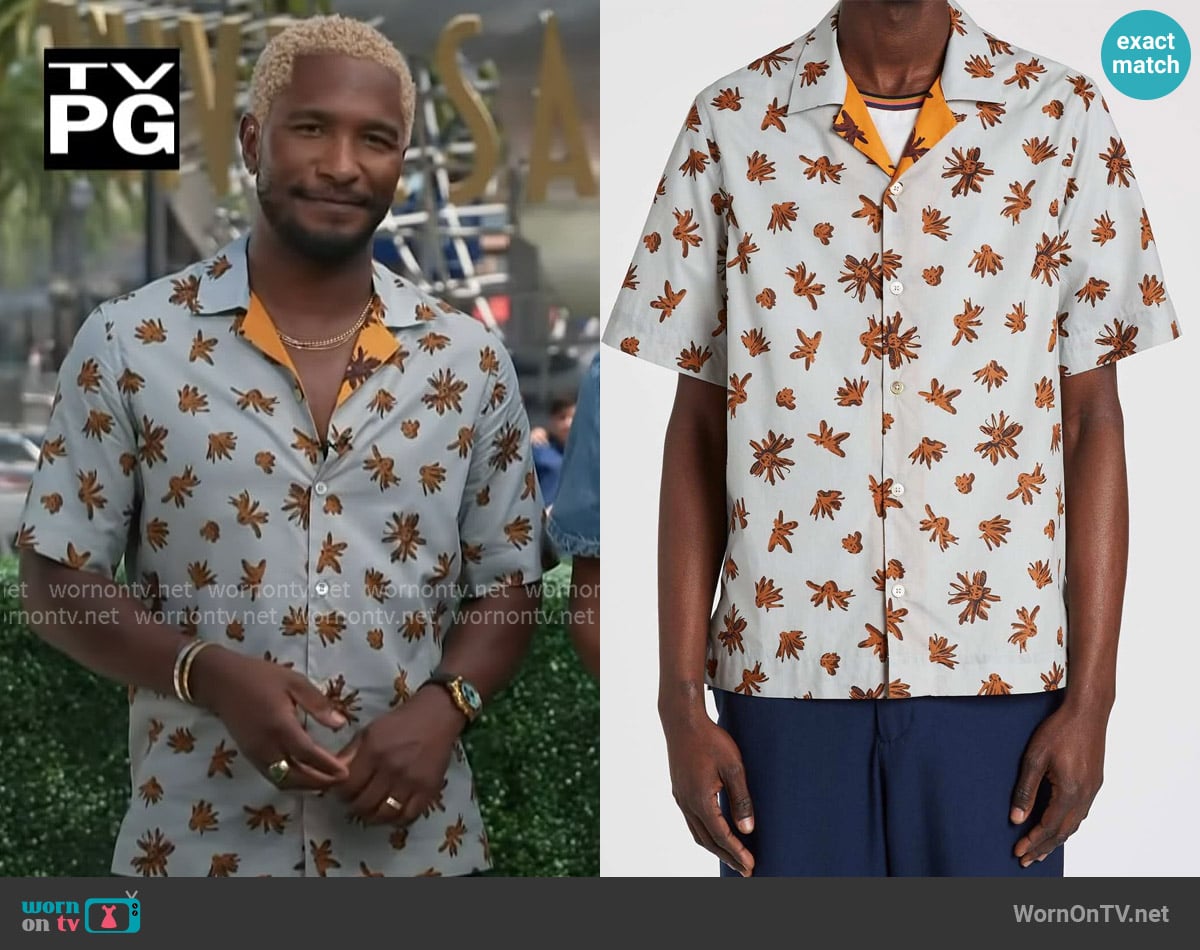 Paul Smith Tailored-Fit Floral worn by Scott Evans on Access Hollywood