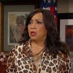 Paulina’s leopard twist front dress on Days of our Lives