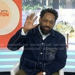 PJ Morton's navy embroidered jacket on Today