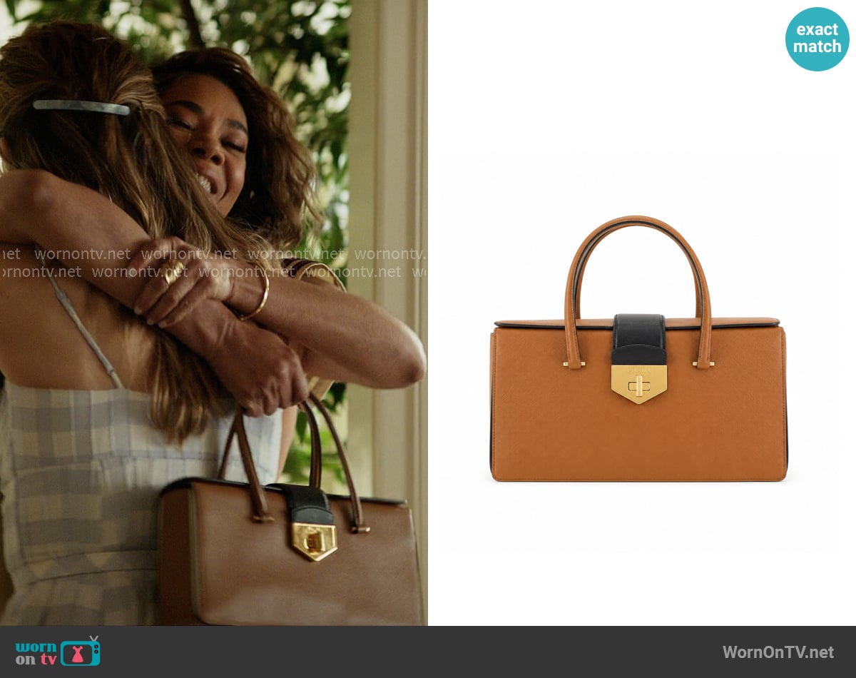Prada Turnlock Flap Tote worn by  Dru-Ann Jones (Regina Hall) on The Five Star Weekend