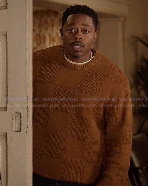 Preach's textured sweater on All American