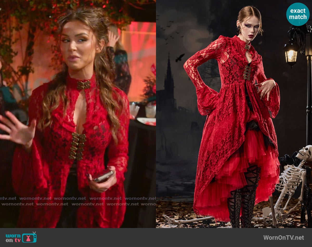 Pure x Chaos Richard Lace Cutout Coat worn by Lala Kent on The Valley