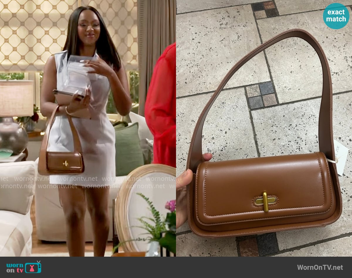 Rachel Zoe Turn Lock Baguette worn by Laura Peterson (Destiny Love) on Beyond the Gates