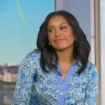 Rachel’s blue floral shirtdress on Good Morning America