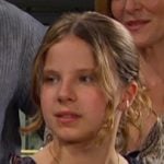 Rachel’s blue floral smocked dress on Days of our Lives