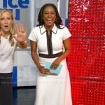 Rachel’s contrast midi dress on Good Morning America