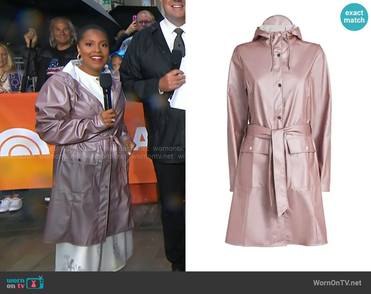 Rains Curve Jacket W3 worn by Sheinelle Jones on Today