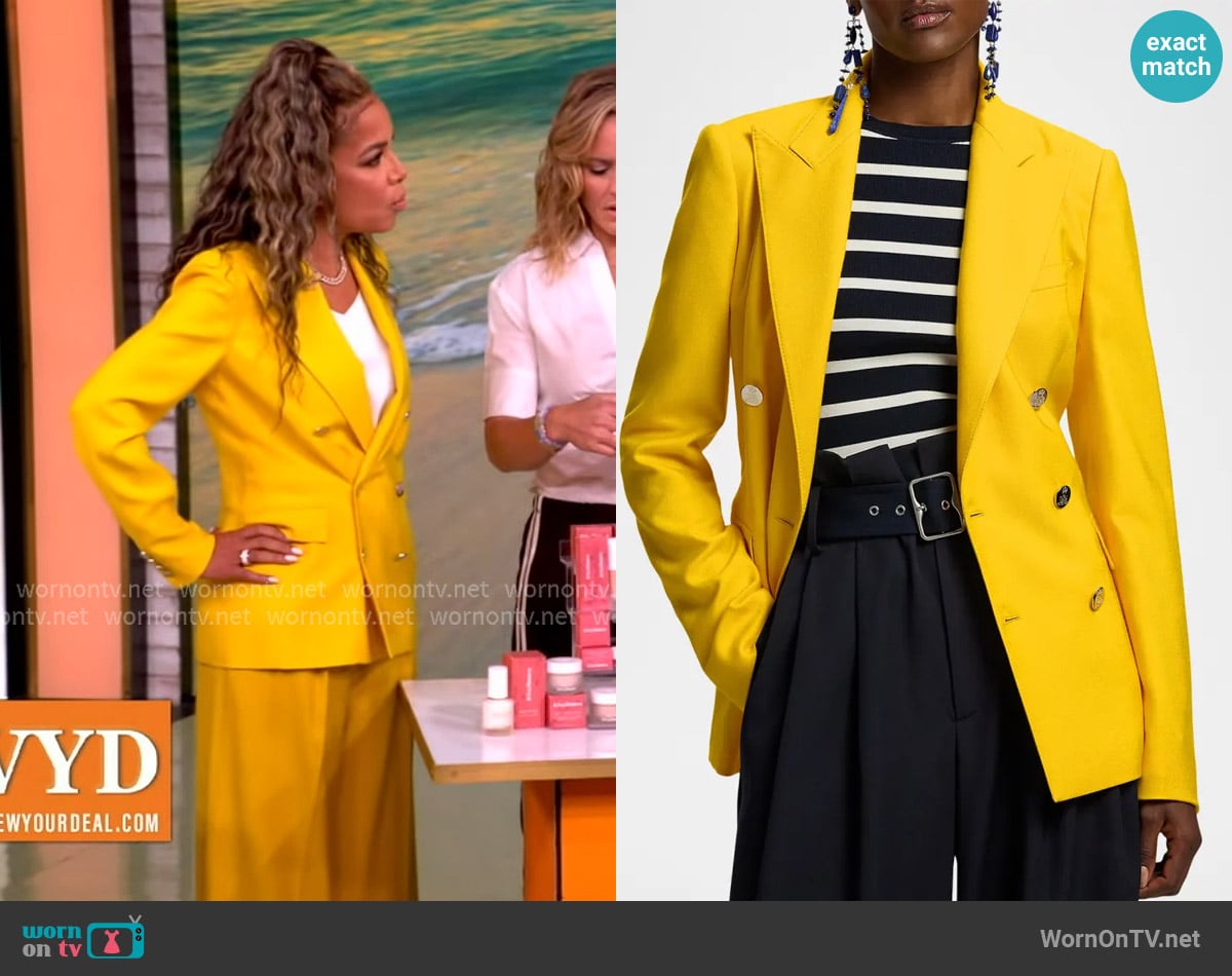 Ralph Lauren Camden Cashmere Jacket worn by Sunny Hostin on The View Ralph Lauren Camden Cashmere Jacket worn by Sunny Hostin on The View