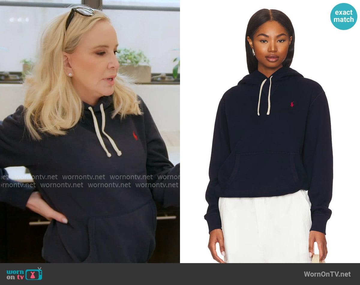 Ralph Lauren Fleece Hoodie worn by Shannon Beador on The Real Housewives of Orange County