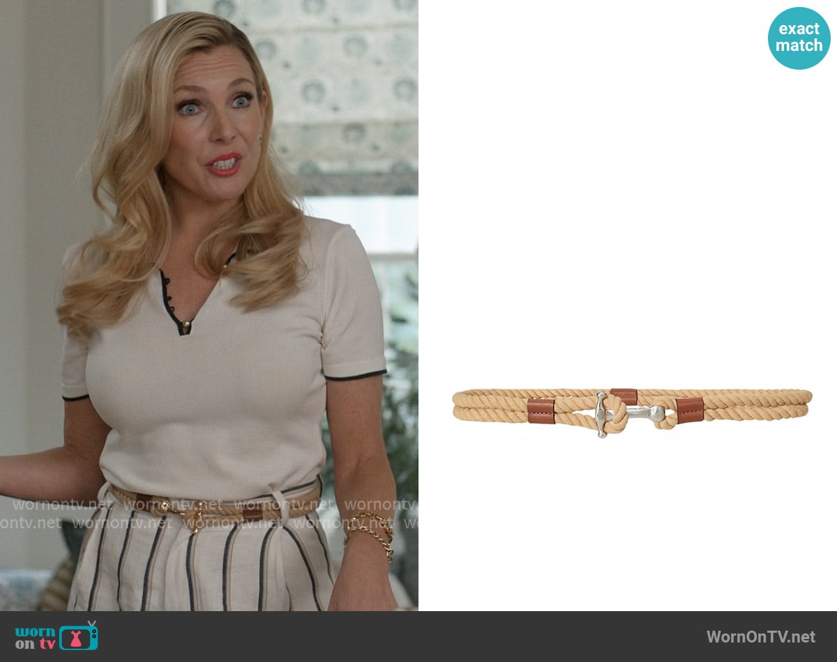 Ralph Lauren Rope Anchor-Toggle Skinny Belt worn by Eva Woods (June Diane Raphael) on Elle