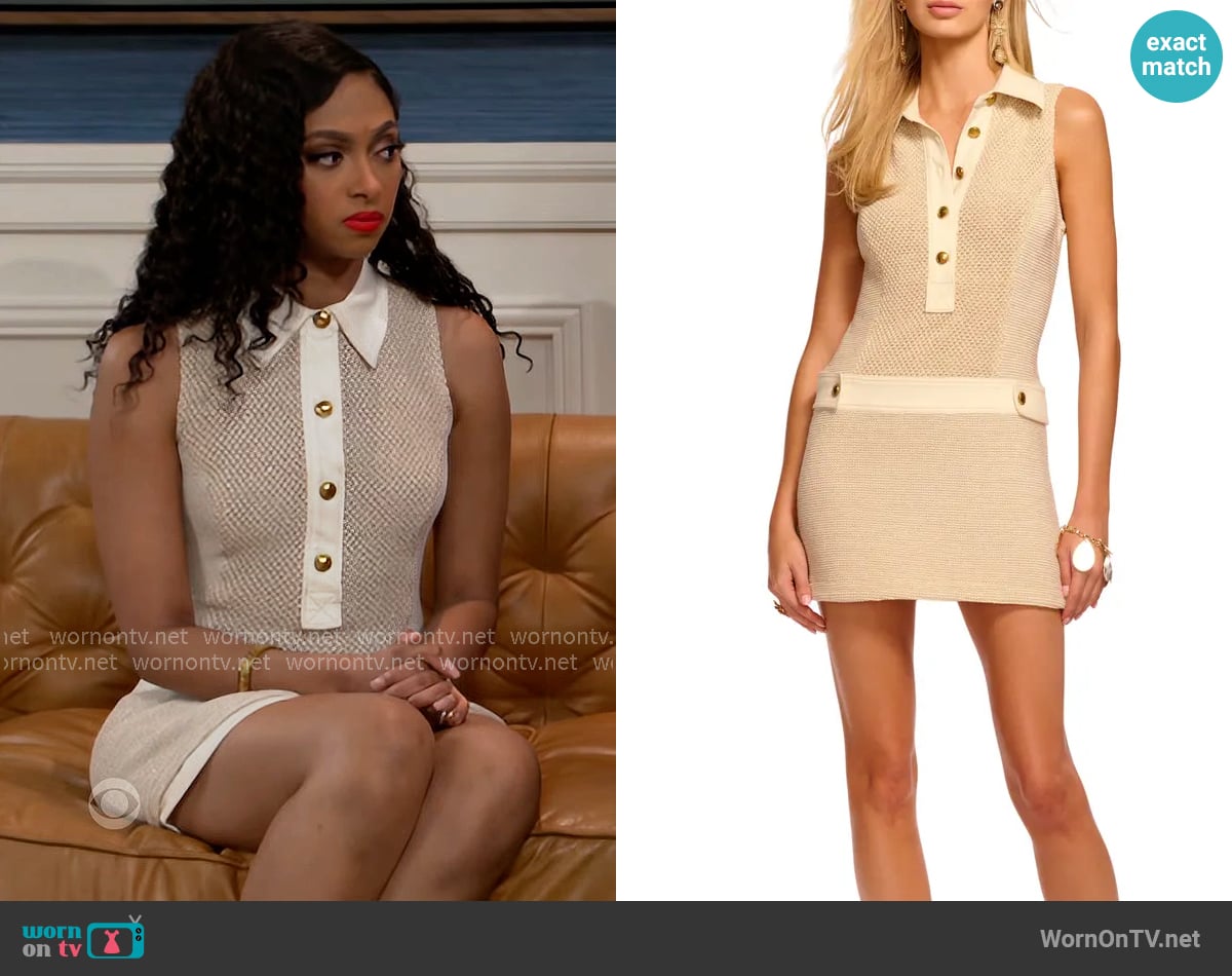 Ramy Brook Sarah Knit Minidress worn by Kat Richardson (Colby Muhammad) on Beyond the Gates