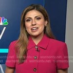 Rana Novini's pink short sleeve jacket on NBC News Daily