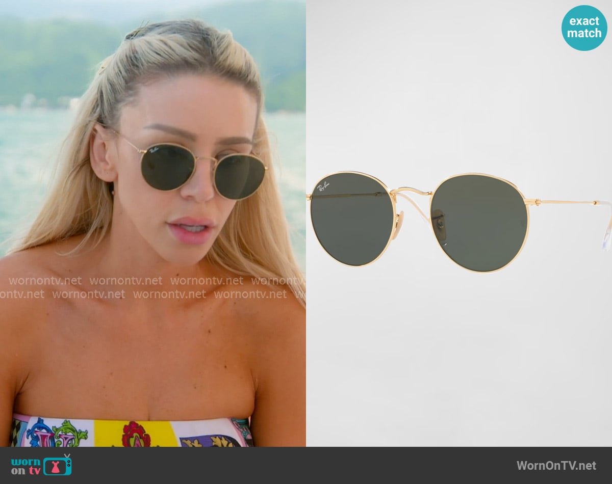 Ray-Ban Gradient Round Metal Sunglasses worn by Lacy Nicole on The Valley