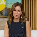 Rebecca’s navy button detail dress on Good Morning America
