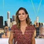 Rebecca’s orange print top on Good Morning America