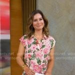 Rebecca's pink floral shirtdress on Good Morning America