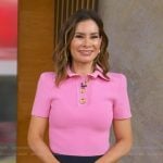 Rebecca’s pink polo top on Good Morning America