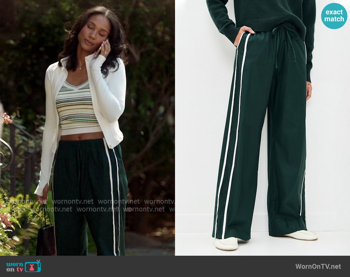 Reformation Julien Poplin Pants worn by Layla Keating (Greta Onieogou) on All American