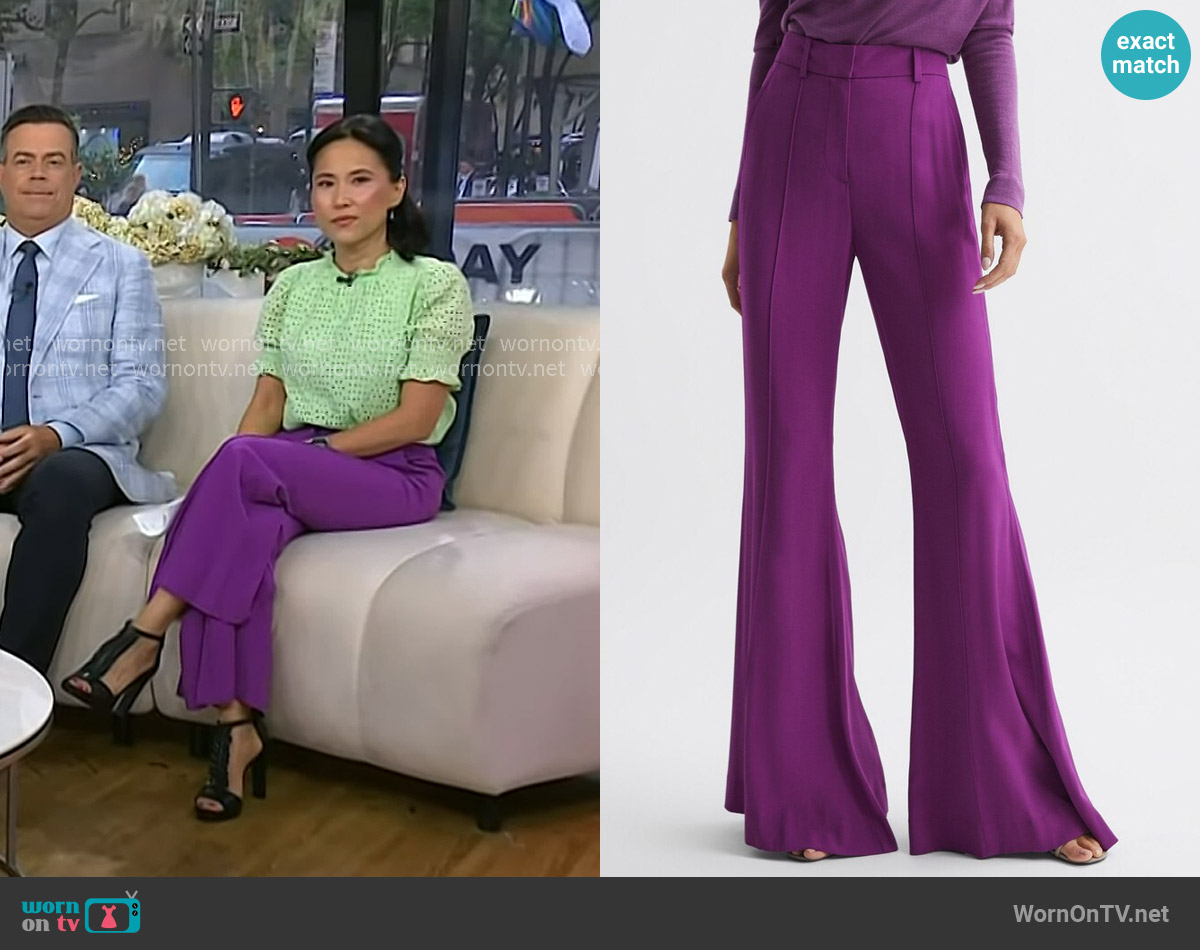 Reiss Fluid Flare Trousers worn by Vicky Nguyen on Today