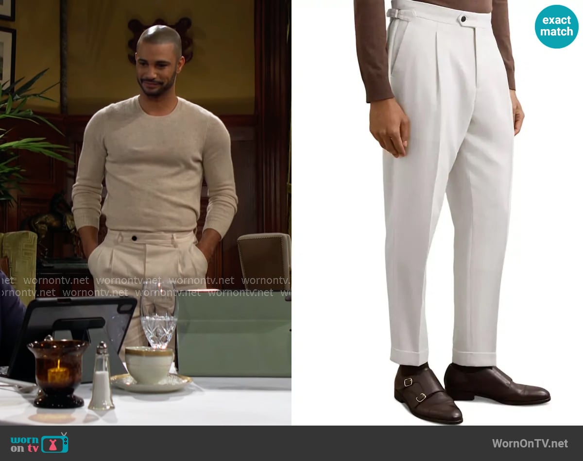 Reiss Flush Pants worn by Holden Novak (Nathan Owens) on The Young and the Restless