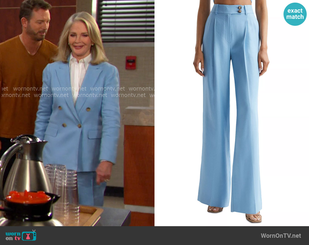 Reiss Hollie Wide Leg Pants worn by Marlena Evans (Deidre Hall) on Days of our Lives