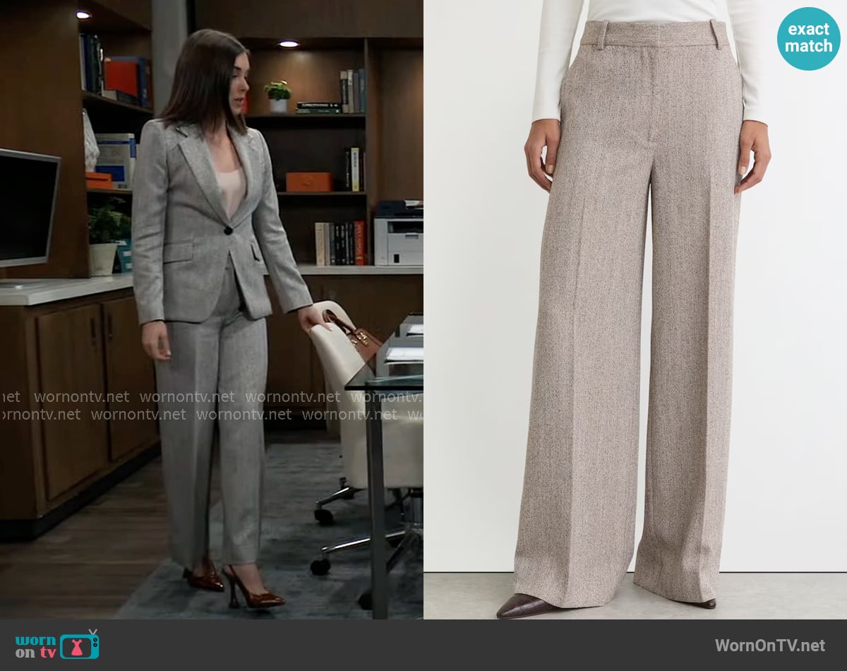 Reiss Isla Herringbone Pants worn by Willow Tait (Katelyn MacMullen) on General Hospital