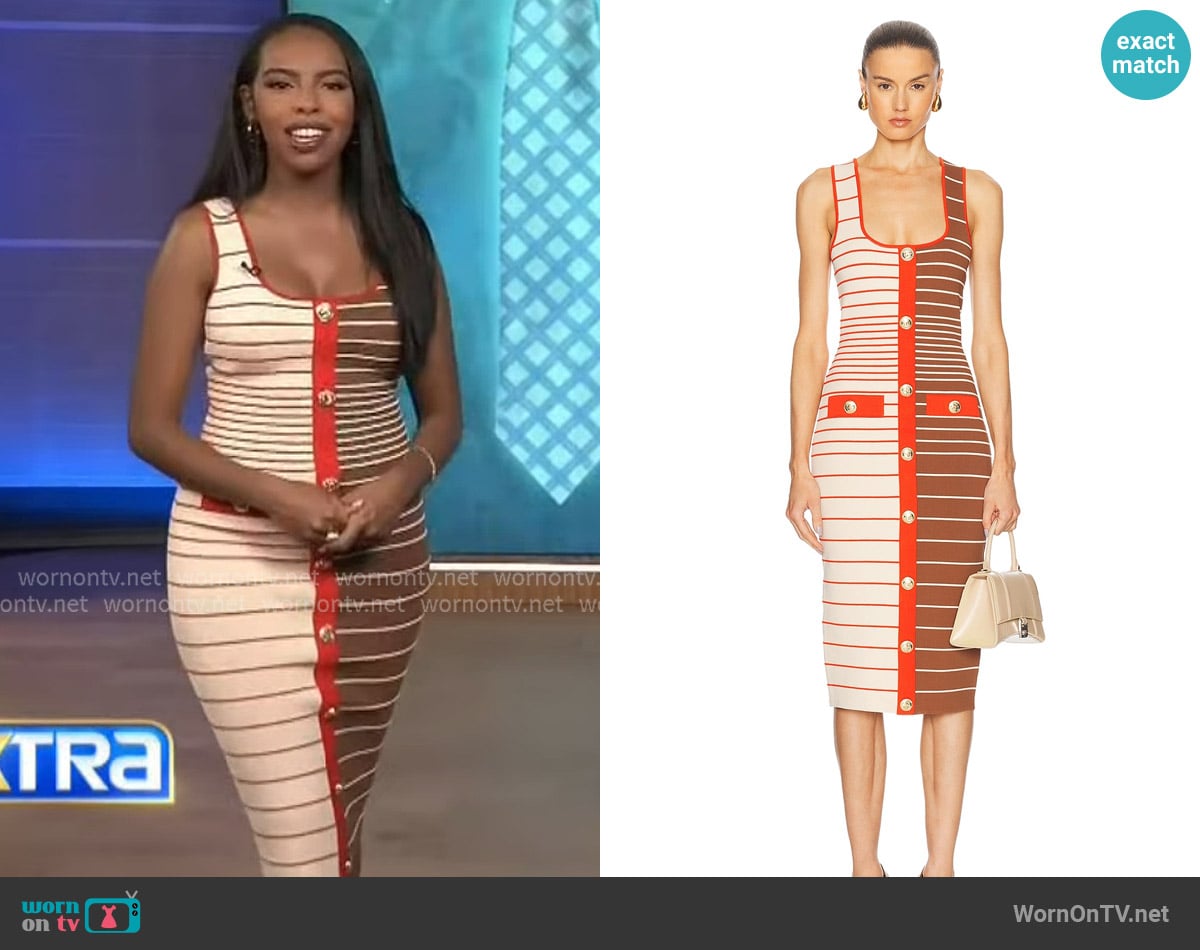 Retrofete Lyle Dress worn by Mona Kosar Abdi on Extra