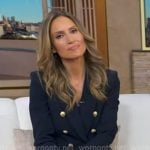 Rhiannon’s navy blazer with gold buttons on Good Morning America