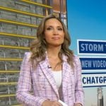 Rhiannon’s pink tweed blazer on Good Morning America