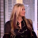 Rhonda Shear’s black embellished top on The View