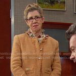 Rita’s caramel beige tweed jacket on Days of our Lives