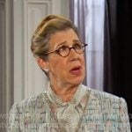 Rita’s v-neck tweed jacket on Days of our Lives