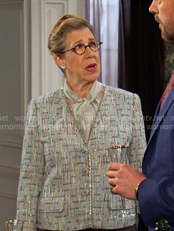 Rita’s v-neck tweed jacket on Days of our Lives