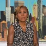 Robin's leaf print v-neck top on Good Morning America