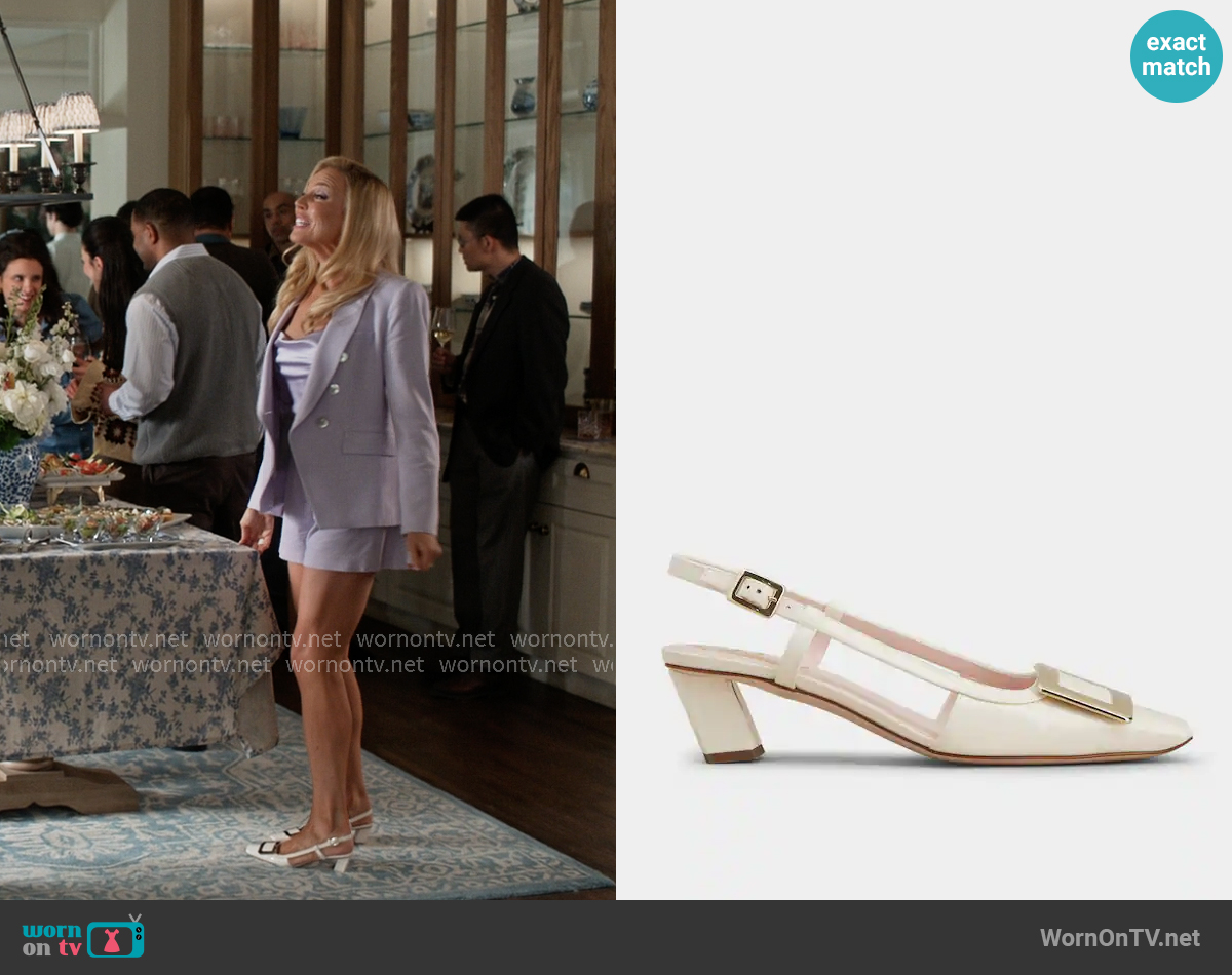Roger Vivier Belle Vivier Slingback Pumps in patent leather worn by Eva Woods (June Diane Raphael) on Elle