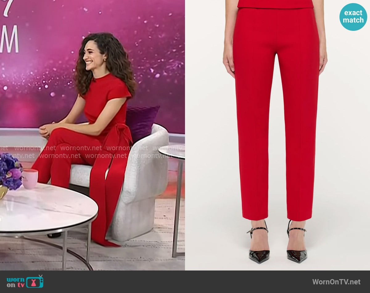 Emmy Rossum’s red pants on Today