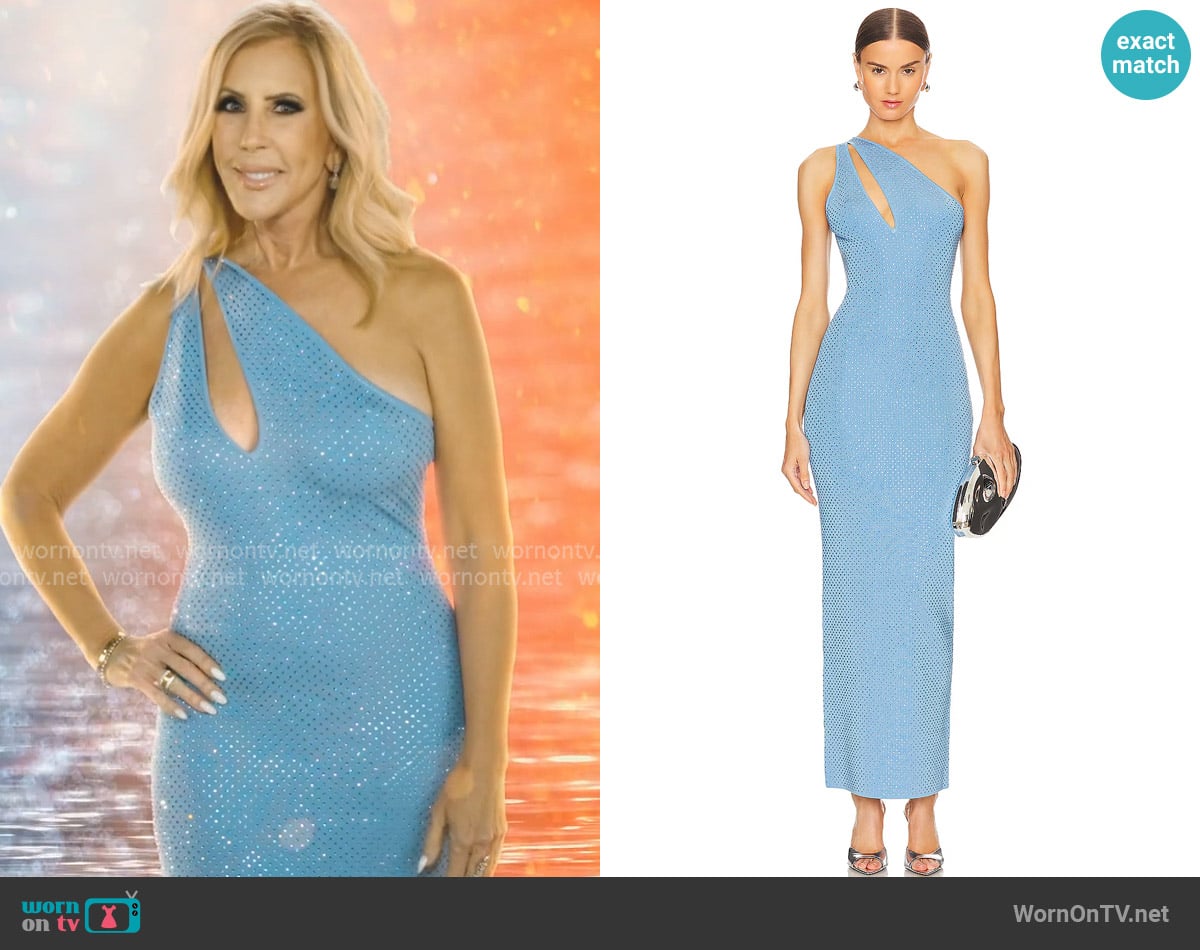 Ronny Kobo Ballari Knit Dress worn by Vicki Gunvalson on The Real Housewives of Orange County