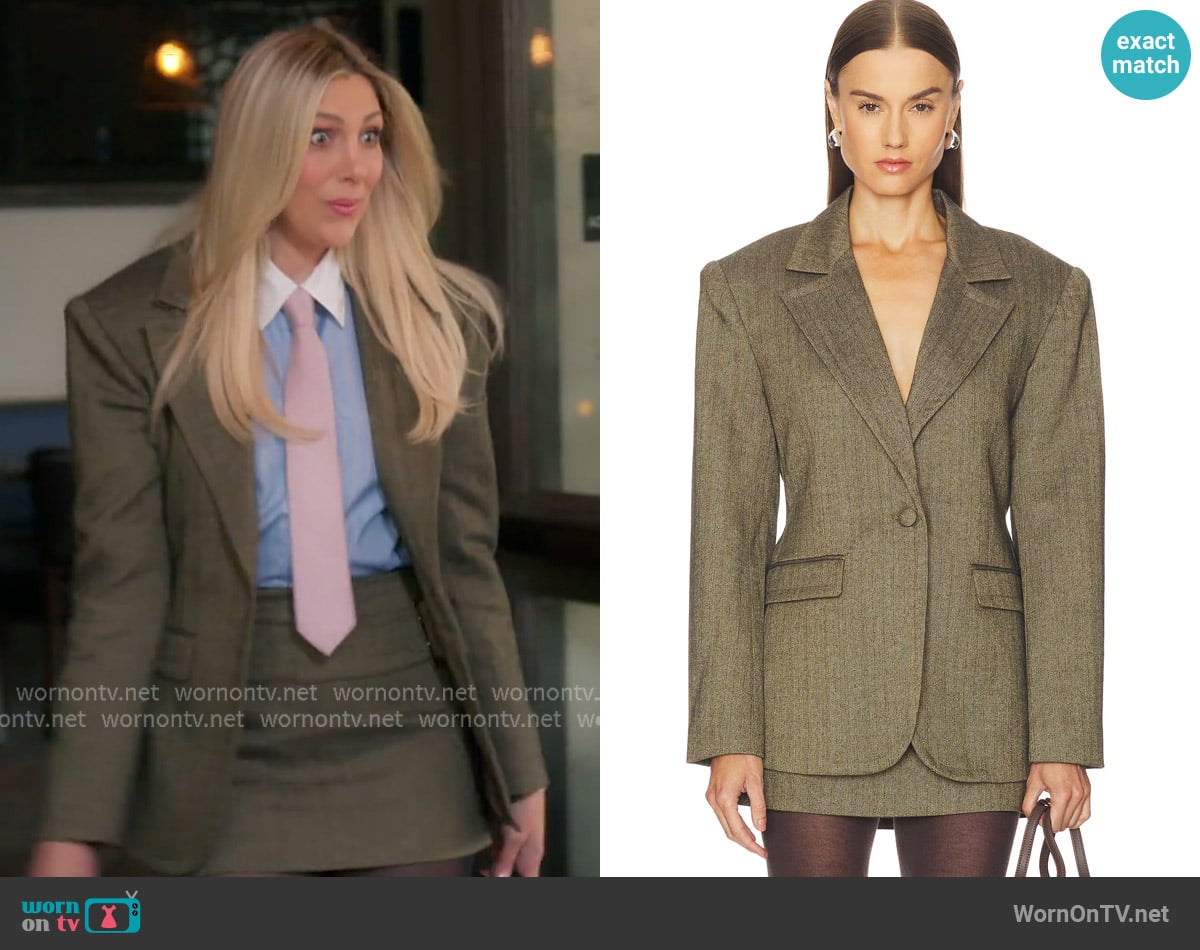 Ronny Kobo Birch Blazer worn by Gina Kirschenheiter on The Real Housewives of Orange County