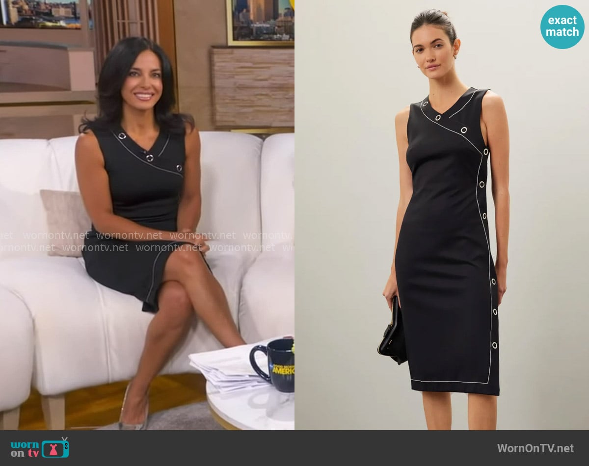 Rosetta Getty Asymmetric Snap Dress worn by Dr. Tara Narula on Good Morning America