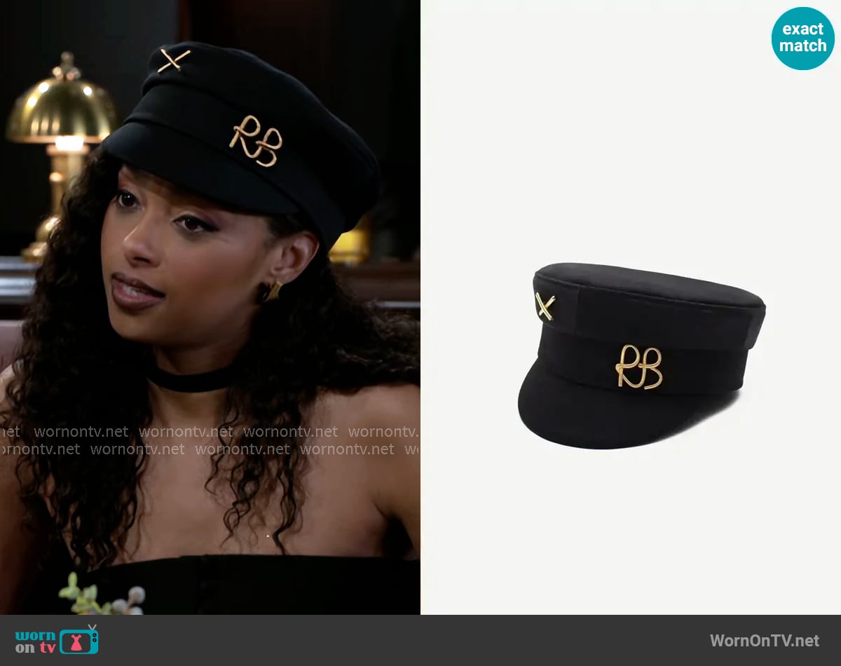 Ruslan Baginskiy Logo-embellished Baker Boy Cap worn by Kat Richardson (Colby Muhammad) on Beyond the Gates