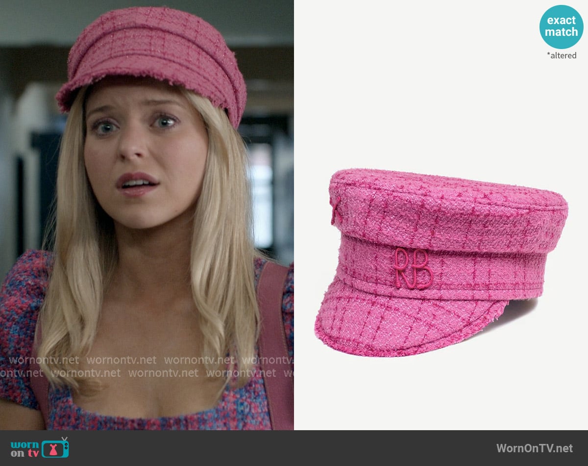 Ruslan Baginskiy Tweed Baker Boy Cap worn by Elle Woods (Lexi Minetree) on Elle