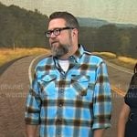 Rutledge Wood’s blue plaid shirt on Today