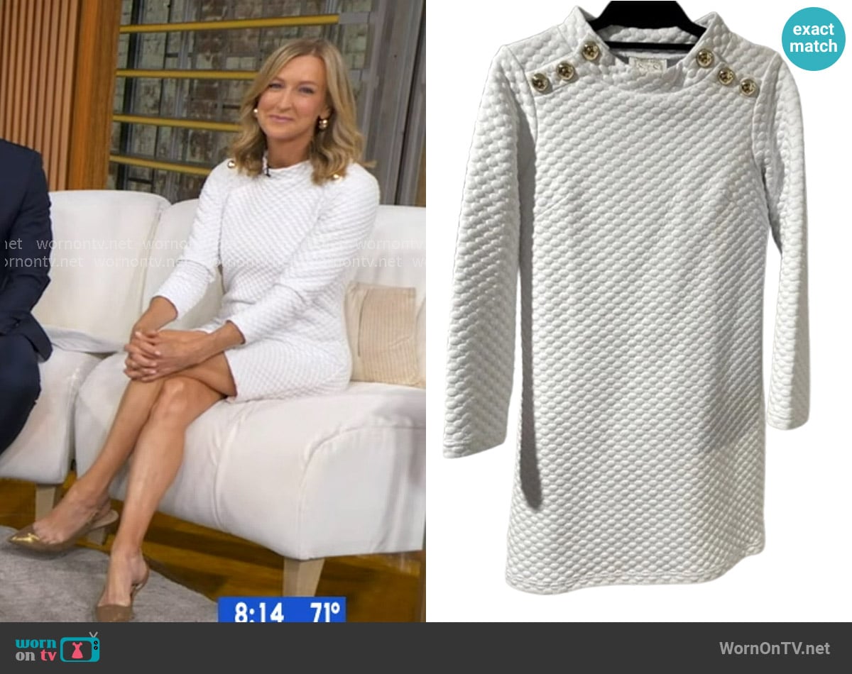 Sail to Sable Quilted Dress worn by Lara Spencer on Good Morning America