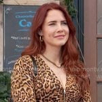 Sally's leopard print zip-front dress on The Young and the Restless