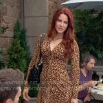 Sally’s leopard print zip-front dress on The Young and the Restless