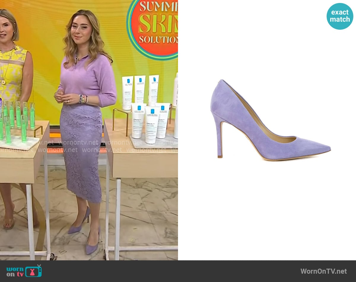 Sam Edelman Suede Pumps worn by Dr. Shereene Idriss on Today
