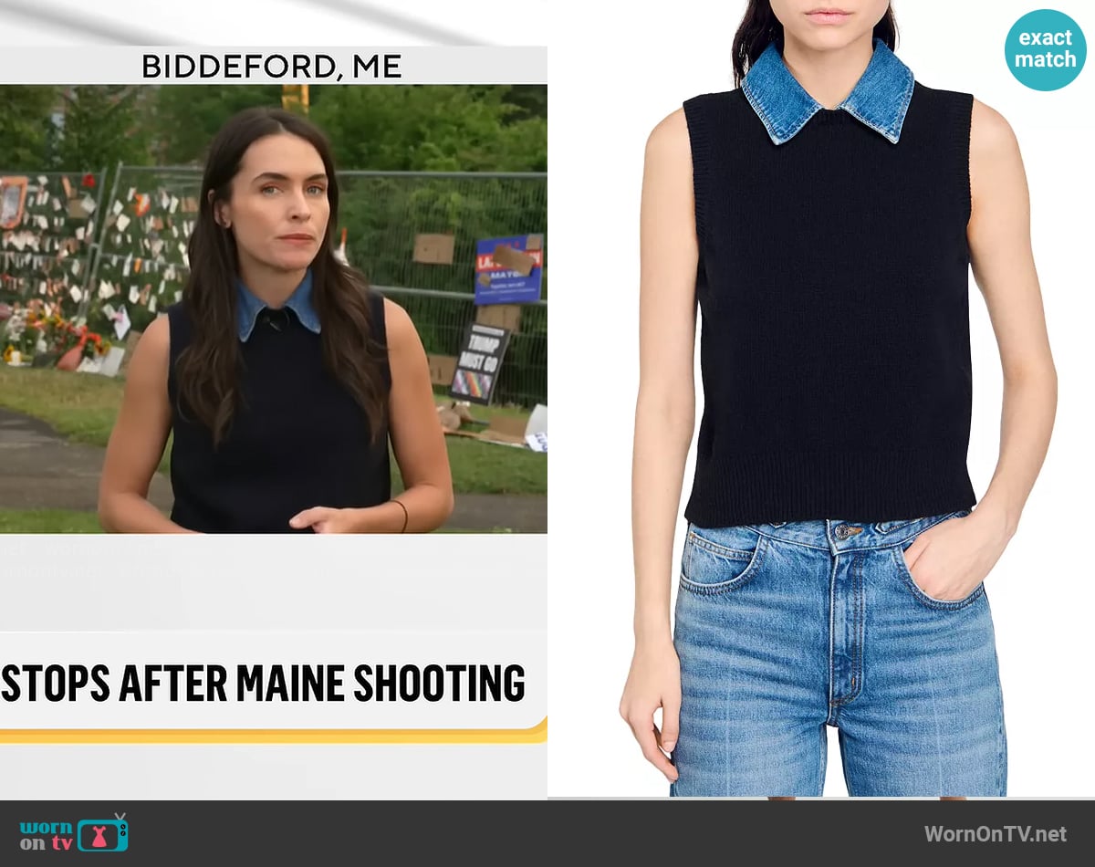 Sandro Nimes Sweater worn by Lilia Luciano on CBS Mornings