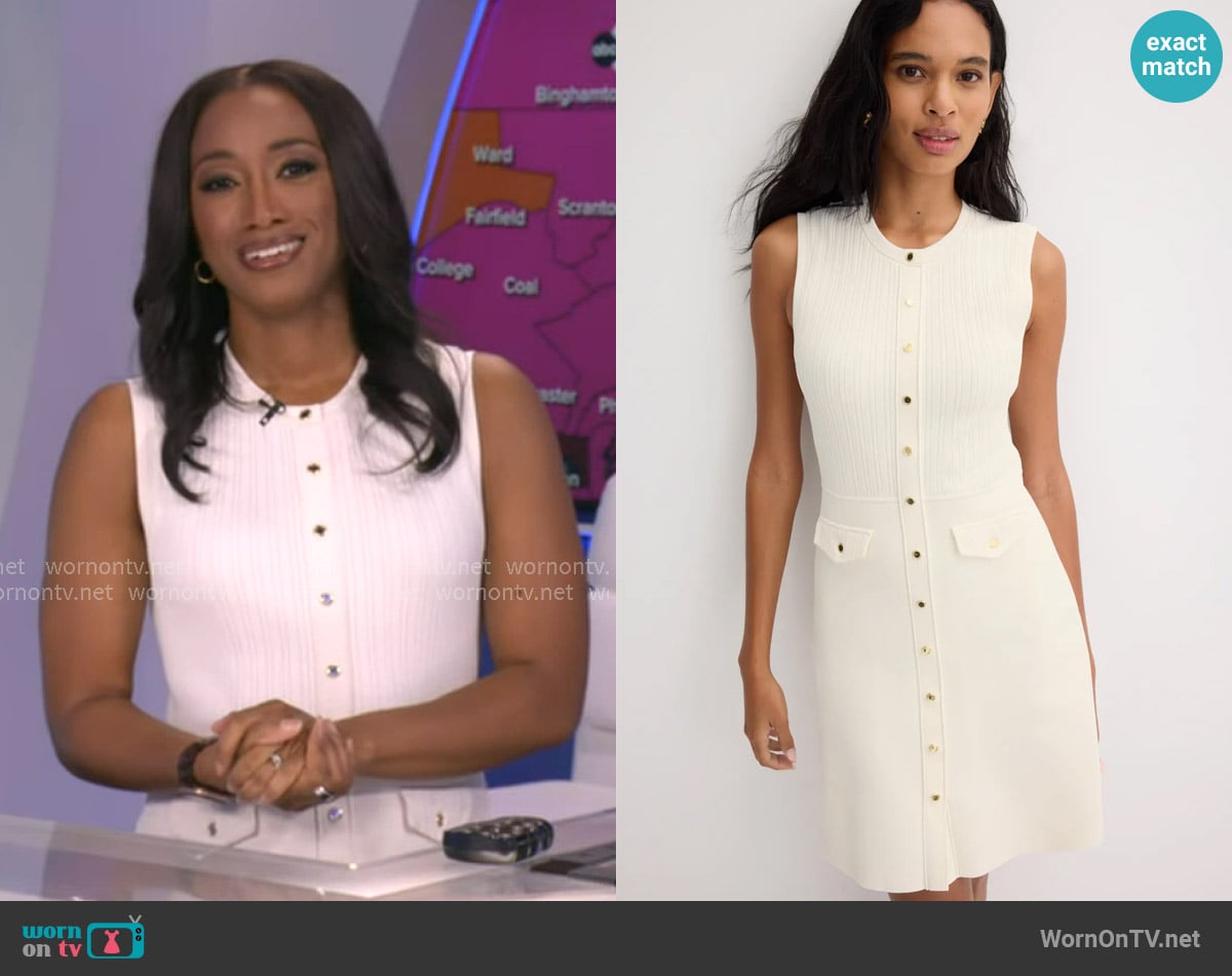 Sandro Rib Knit Mini Dress worn by Brittany Bell on Good Morning America